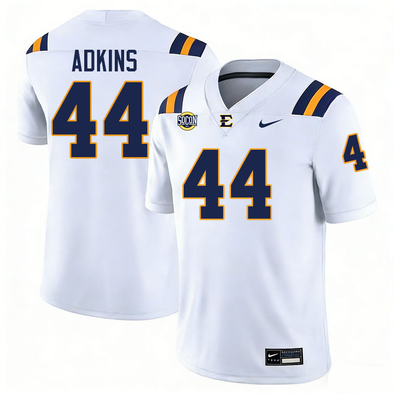 East Tennessee State Buccaneers #44 Nate Adkins College Football Jerseys,Uniforms-White